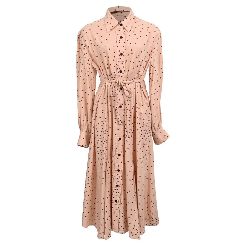 Isabel Oliver Juniper Longsleeve Maternity Midi Dress in Pink Viscose